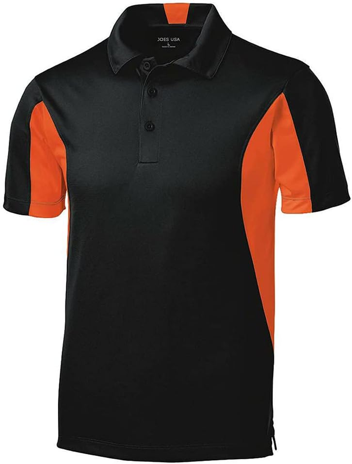Joe's Men's Moisture Wicking Side Blocked Micropique Polos - Regular, Big & Tall Sizes