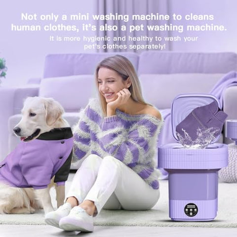 Portable Washing Machine,10L Folding Mini Washer with 3 Modes Deep Cleaning of underwear,baby clothes,Foldable Washing Machine for Apartments,Dorm,Camping,RV,Travel Laundry