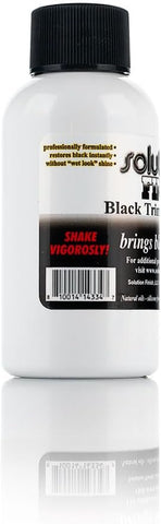 Solution Finish - Black Plastic & Vinyl Trim Restorer - Use for Car and Truck Detailing, No Wet Look, Instantly Revives Color to Trim, Bumpers, Mud Flaps, Etc., Black (2 oz)