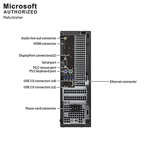 Dell Optiplex 7050 SFF Desktop PC Intel i7-7700 4-Cores 3.60GHz 32GB DDR4 1TB SSD WiFi BT HDMI Duel Monitor Support Windows 10 Pro Excellent Condition(Renewed)