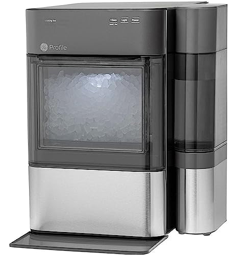 GE Profile Opal 2.0 with 0.75 Gallon Tank, Chewable Crunchable Countertop Nugget Ice Maker, Scoop included, 38 lbs in 24 hours, Pellet Ice Machine with WiFi & Smart Connected, Stainless Steel