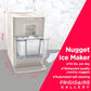 FRIGIDAIRE Gallery EFIC255 Countertop Crunchy Chewable Nugget Ice Maker, 44lbs per Day, Auto Self Cleaning, 2.0 Gen, Cream