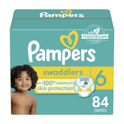 Pampers Swaddlers Diapers - Size 6, 84 Count, Ultra Soft Disposable Baby Diapers