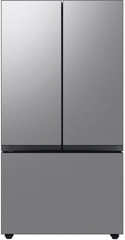 Samsung 24 Cu. Ft. Bespoke Counter Depth 3-Door French Door Refrigerator with AutoFill Water Pitcher, Stainless Steel, RF24BB6200QLAA