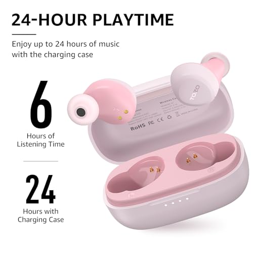 TOZO A1 Mini Bluetooth 5.3 Wireless Earbuds with Charging Case - IPX5 Waterproof, Premium Sound, Built-in Mic