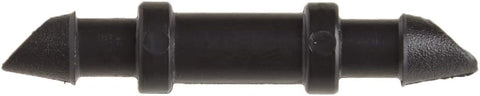 Raindrip 312050B Drip Irrigation Fittings Single Barbed Coupling Connectors, 1/4-Inch, 50 Per Bag, for Trees, Shrubs, Gardens, Black