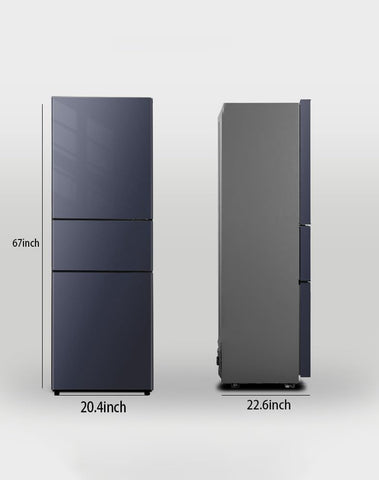 Retro Three Open The Door Gate Refrigerator with Freezer 7.5 Cu.ft Low Noise Versatile Door Storage with Adjustable Remove Shelves or For Dorm,Living Kitchen Bedroom,Room