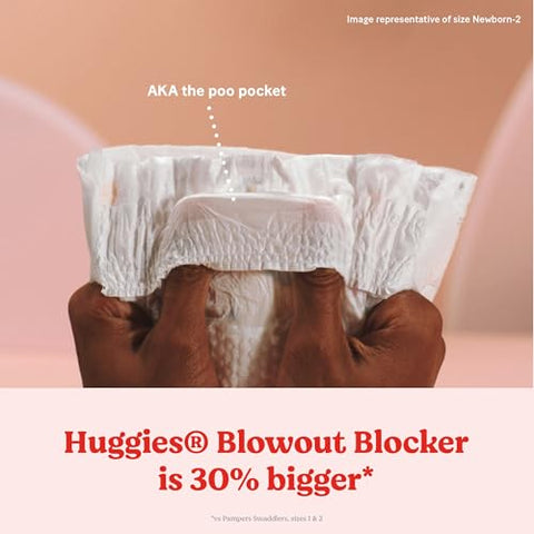 Huggies Newborn Diapers Little Snugglers Newborn Diapers, Size Newborn (up to 10 lbs), 76 Count