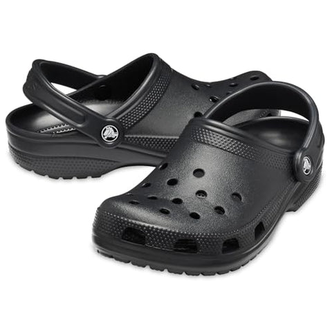 Crocs Unisex-Adult Classic Clogs (Best Sellers), Black, 13 Men/15 Women