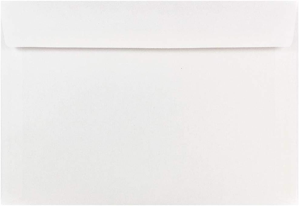 JAM PAPER 7 x 10 Booklet Commercial Envelopes - White - 100/Pack