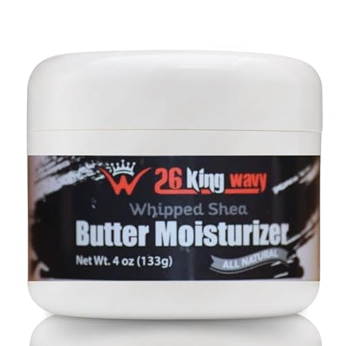 2-6 King Wavy Whipped Shea Butter Hair Moisturizer (4oz) | Leave In or Rinse Damaged Hair Treatment | Vegan, Silicone & Paraben Free Moisturizer for Curly Hair | Creamy Hydrating Hair Butter - White