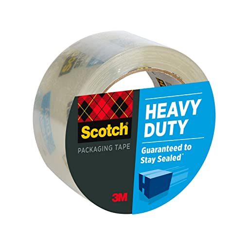 Scotch Heavy Duty Shipping Packing Tape, Clear, Shipping and Packaging Supplies, 1.88 in. x 54.6 yd., 1 Tape Roll