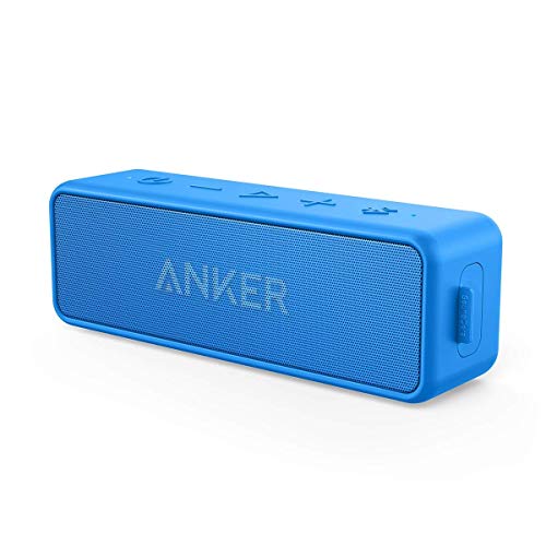 Anker AK-A3105034 Blue Portable Bluetooth Speaker, 12W, 24H Battery Life, Unbelievable Sound, Bass Up Technology, Weatherproof, 2470mAh Battery, 3.5mm AUX-IN, 80db Sensitivity