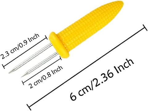 24 Pack Corn Holders, Stainless Steel Corn on The Cob Holders, Corn Cob Holders Corn on The Grill Corn on The Cob Skewers for Home Cooking BBQ Parties Camping