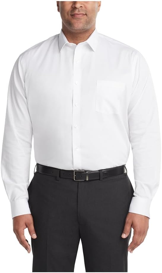 Van Heusen Men's Tall Fit Dress Shirt Ultra Wrinkle Free Flex Collar Stretch (Big and Tall)