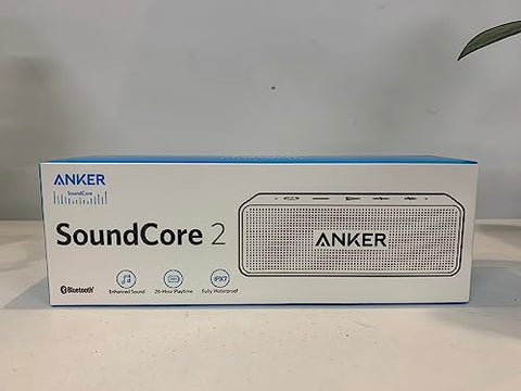 Anker Soundcore 2 Portable Bluetooth Speaker with IPX7 Waterproof, 24-Hour Playtime, Wireless Stereo Pairing, 12W Stereo Sound, Bluetooth 5, Bassup, Speaker for Home, Shower, Outdoors, Travel