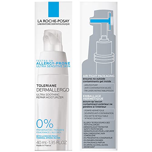 La Roche-Posay Toleriane Dermallergo Ultra Soothing Repair Face Moisturizer for Sensitive Skin, Gentle Moisturizing Face Cream for Dry Skin, Packaging May Vary, Formerly Toleriane Ultra