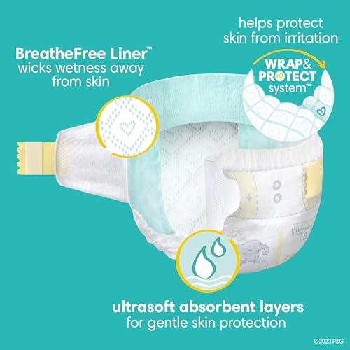 Pampers Swaddlers Diapers - Size 8, 60 Count, Ultra Soft Disposable Baby Diapers