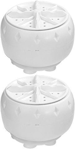 Portable Mini Washing Machine Automatic Turbo Washer with Bottom Suction Cup Usb Powered Laundry Solution for Travel Apartment Rv Delicate Underwear 2 pack