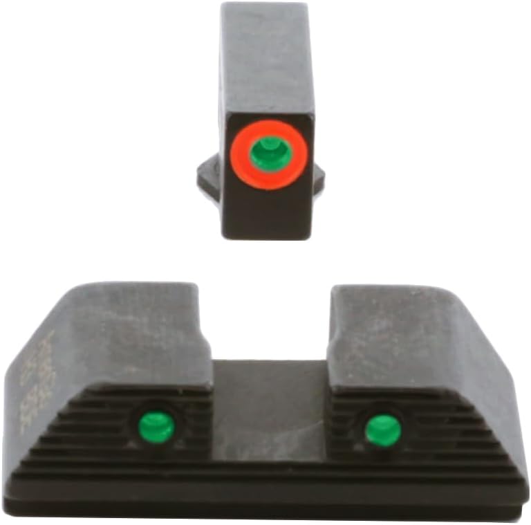 AMERIGLO Trooper Series - Three-Dot Green Tritium Design Set Front Outline Orange Gen 5 9mm/.40