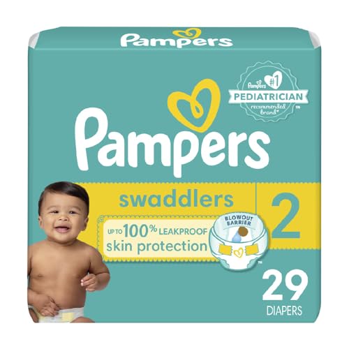 Pampers Swaddlers Diapers - Size 2, 29 Count, Ultra Soft Disposable Baby Diapers