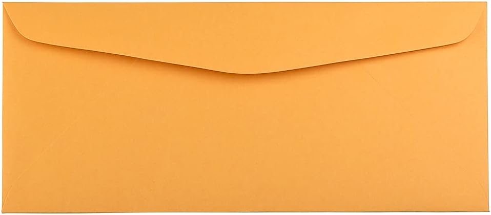 JAM PAPER #14 Envelopes - 5 x 11 1/2 - Brown Kraft Manila - 100/Pack