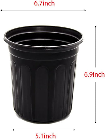 HECTOLIFE 50-Pack 1 Gallon Black Flexible Flower Plant Nursery Pots