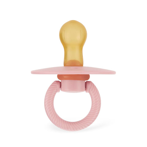Itzy Ritzy Natural Rubber Pacifiers, 6-18 Mos, Set of 2, Blossom/Rosewood