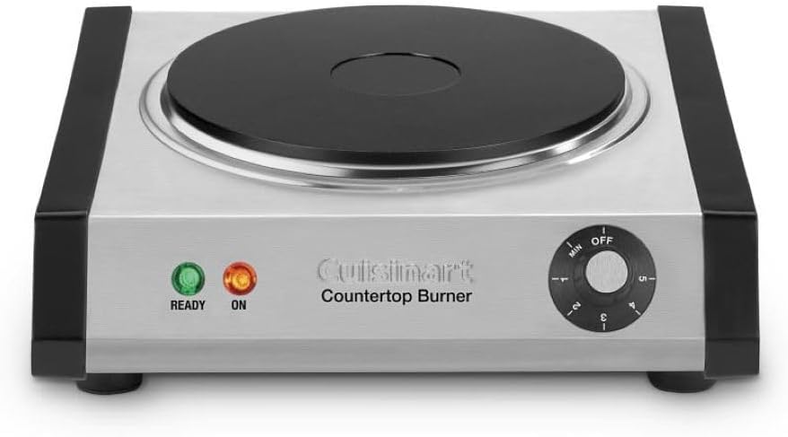 Cuisinart Double Burner Hot Plate, 1800W, Stainless Steel/Black