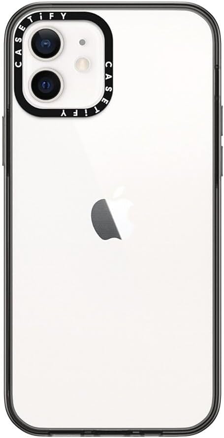 CASETiFY for iPhone 12 Case - Compact Clear Black