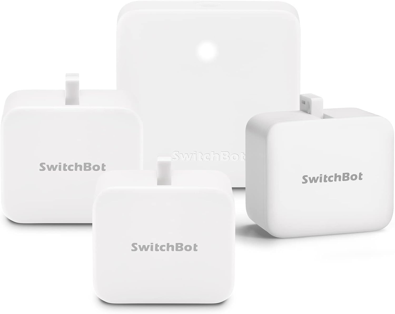 Switchbot Smart Switch Button Pusher (Bluetooth) – Fingerbot for Rocker Switch/One-Way Buttons, App Timer Control, No Wiring, Hub Included for Voice/Remote, White