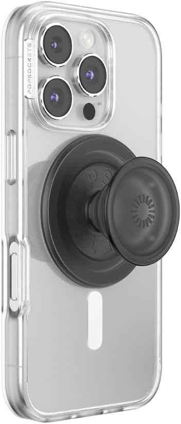 PopSockets Phone Grip for MagSafe, Magnetic Holder- Black Transluscent