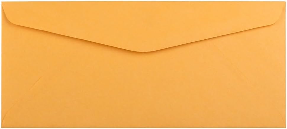 JAM PAPER #14 Envelopes - 5 x 11 1/2 - Brown Kraft Manila - 100/Pack