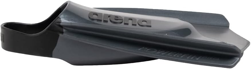 Arena Unisex Adult Powerfin Pro II Swim Training Fins Men and Women Silicone Short Blade Flippers Left-Right Customized, Sizes 4.5-13.5