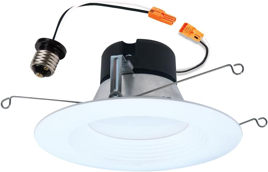 Halo LT 5 in / 6 in Integrated LED Recessed Retrofit Downlight Trim 600 Lumens 3000K Soft White 90 CRI Wet Location Listed Title 20 Compliant Energy Star Certified