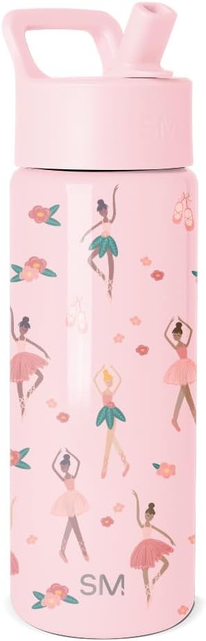 Simple Modern Kids Water Bottle & Toddler Cup | 18oz | Ballerina