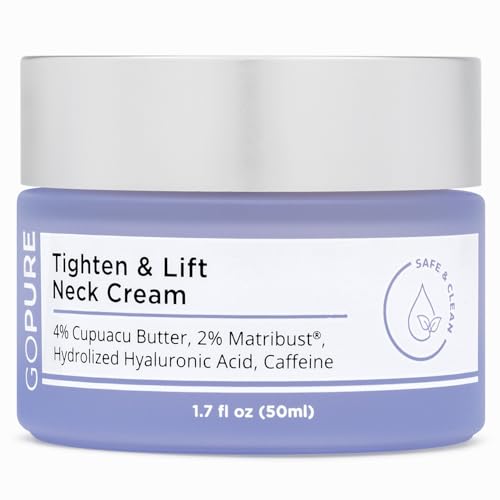 goPure Neck Firming Cream - Anti-Aging Neck Cream for Tightening and Wrinkles for an Even Skin Tone and Neck Lift - With Pro-Active Firming Complex, 1.7 oz