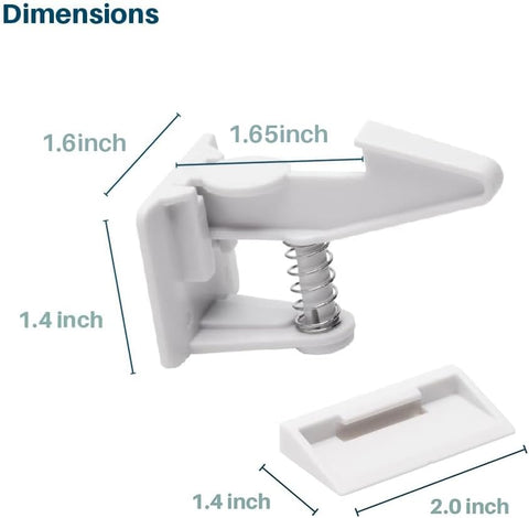 Inaya 16-Pack Cabinet Locks (Standard Length), Child Safety Latches - Baby Proofing Cabinets and Drawer Locks - 3M Adhesive - No Drilling & No Tools Required - Child Proof Your Home