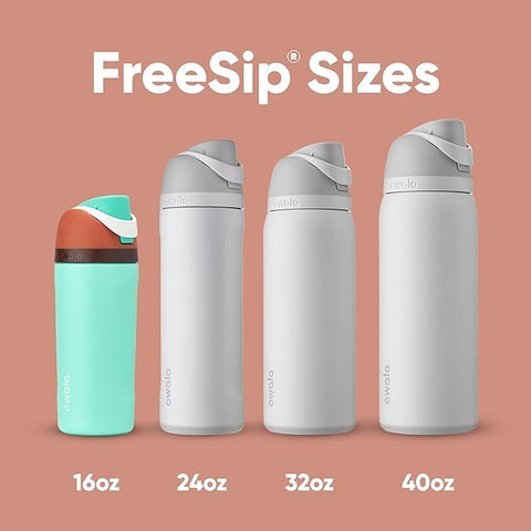 Owala FreeSip Insulated Stainless Steel Water Bottle with Straw for Sports, Travel, and School BPA-Free Sports Water Bottle, 32 oz, Dreamy Field