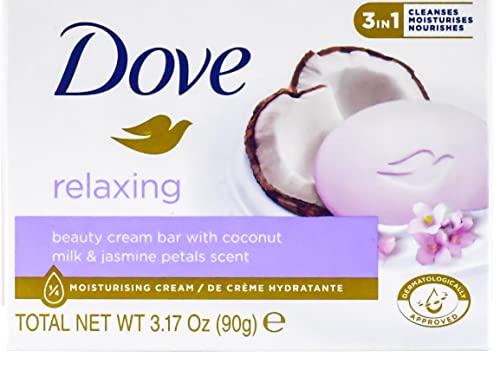 Dove, Beauty Bar Soap Variety Pack of 14, Go Fresh, Shea Butter, Coconut Milk, White, Pampering, Restoring, Exfoliating - 90g (7 Scents, 2 of Each)