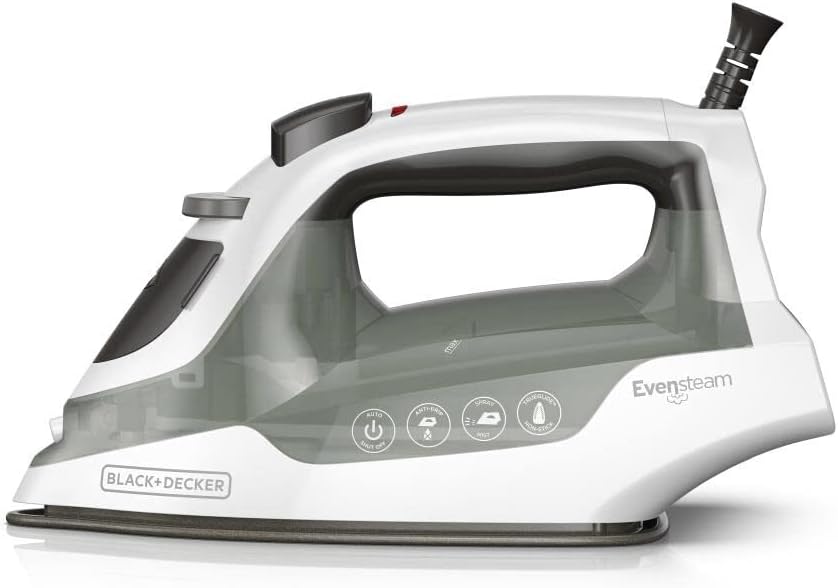 BLACK+DECKER Easy Steam Iron with TrueGlide Soleplate