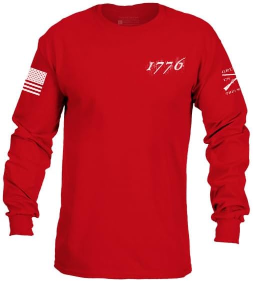 Grunt Style 1776 Flag Long Sleeve Men's Graphic Tee