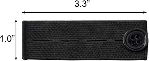 BlingKingdom 5 PCS Adjustable Elastic Button Extenders for Women, Men Pants