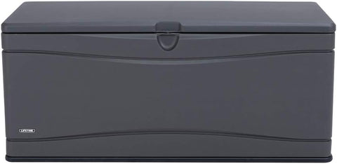 LIFETIME 60298 Heavy Duty Outdoor Storage Deck Box, 130 Gallon, Gray