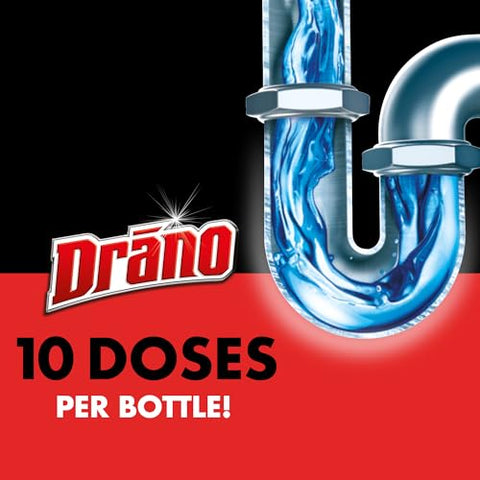 Drano Max Gel Drain Clog Remover and Cleaner for Shower or Sink Drains, Unclogs and Removes Hair, Soap Scum and Blockages, 80 Oz, Pack of 2