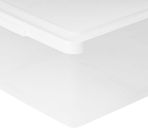 IRIS USA 20-Pack 6 Qt Storage Bins with Lids, Stackable Box, Clear/White