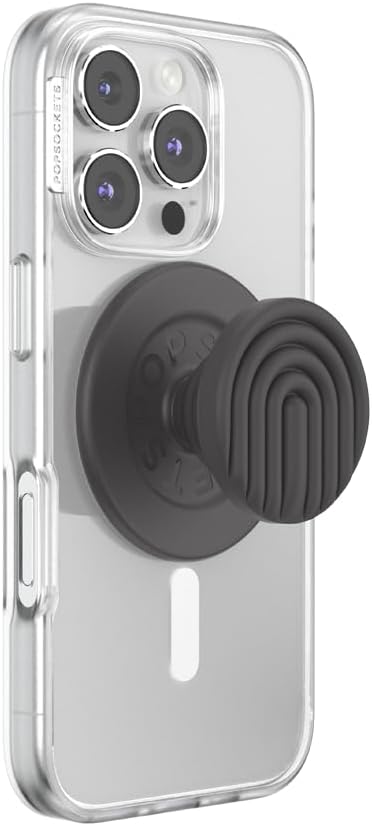 PopSockets Phone Grip for MagSafe, Magnetic Holder- Curves Slate