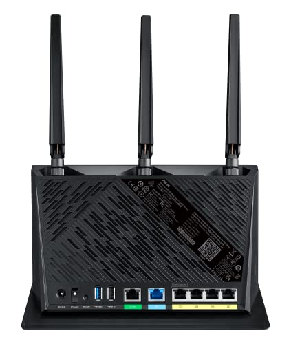 ASUS RT-AX86U Pro (AX5700) Dual Band WiFi 6 Extendable Gaming Router, 2.5G Port, Gaming Port, Mobile Game Mode, Port Forwarding, Subscription-free Network Security, VPN, AiMesh Compatible