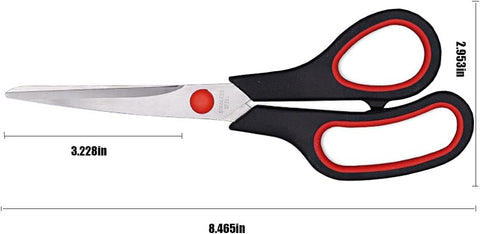 Scissors, Multipurpose office Scissors,8.5 Inch Ultra Sharp Shears, Comfort-Grip Handles Household scissors，Sturdy Sharp Craft Supplies - Pack of 5, Right/Left Hande