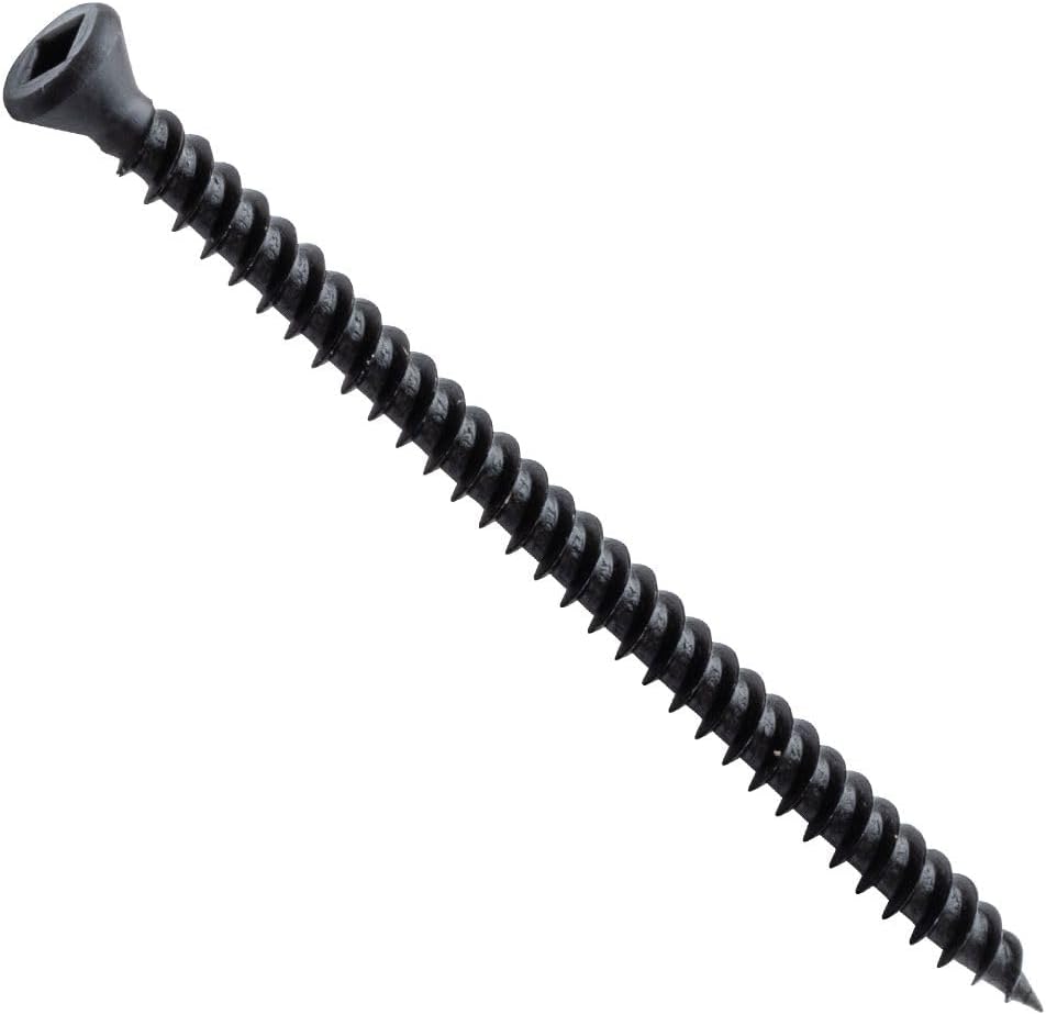 Centerline #6 x 2-1/4'' Trim Head Square Drive Wood Screws, Black, 100-Pack